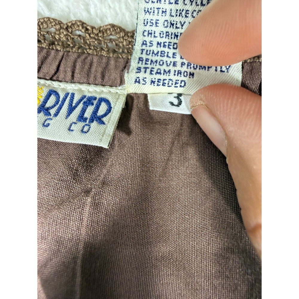 Sun River Skirt Set Women 2X Brown‎ NWT Lace Trim Boho Cottagecore vintage 90's - Picture 9 of 16